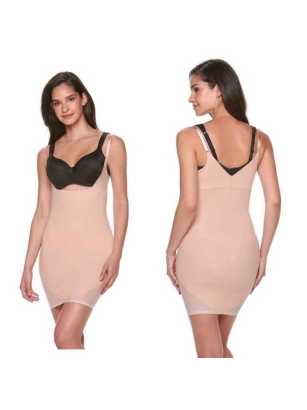 Red Hot Spanx open bust shaping slip in pink sand size 1X